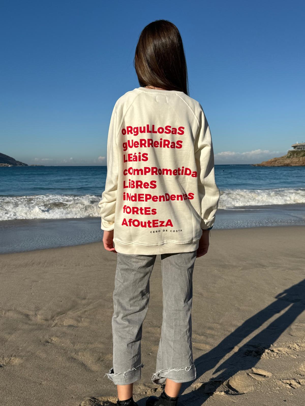 SUDADERA BLANCO/ROJO "AS CELTAS"
